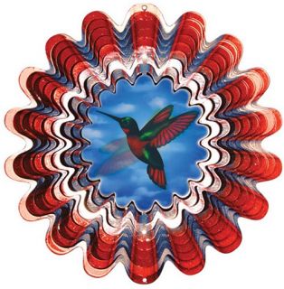Iron Stop Animated Hummingbird Wind Spinner   Wind Spinners
