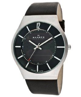 Skagen Men's Skagen 833XLSLB Black Leather Watch Skagen Watches