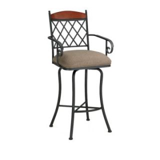 Barrington Home Michelle 30 in. Memory Swivel Bar Stool with Arms   Bar Stools