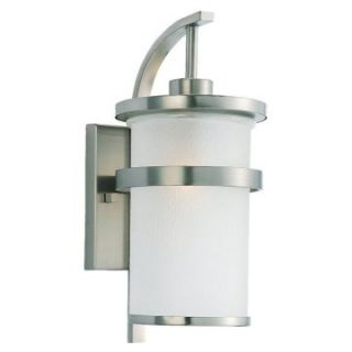 Sea Gull Eternity Outdoor Wall Light   17.25H in. Brushed Nickel   Outdoor Wall Lights