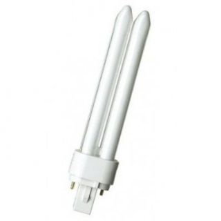 (10 Pack) CF26DD/835 26 Watt G24D 3 Base 2 Pin Plug In Double U Tube 3500K Fl  Compact Fluorescent Bulbs  