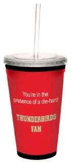 Tree Free Greetings cc34893 Thunderbirds College Basketball Artful Traveler Double Walled Cool Cup with Reusable Straw, 16 Ounce Travel Mugs Kitchen & Dining