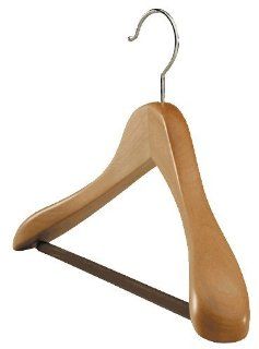 Wood Hangers   12 set   Each Set of Hangers Sold Separately (Natural) (17.5" Wide   Set of 12)