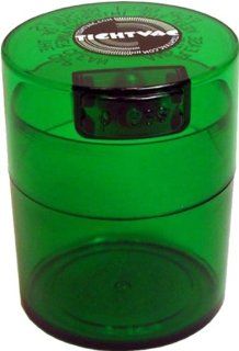 Tightvac 3 Ounce Vacuum Sealed Dry Goods Storage Container, Emerald Tinted Body/Cap   Coffeemaker Accessories