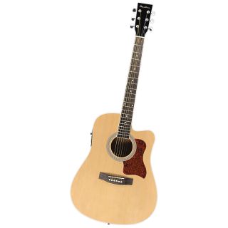 Spectrum Black & Spruce Cutaway Acoustic/Electric Guitar with 4 Band EQ   Kids Musical Instruments