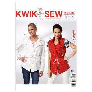 Kwik Sew K3930 Misses Vest and Jacket Sewing Pattern, Size XS S M L XL