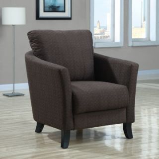 Monarch Curved Back Fabric Club Chair   Dark Brown   Upholstered Club Chairs