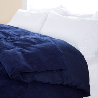United Feather & Down Microsuede Down Comforter   Navy   Down Comforters