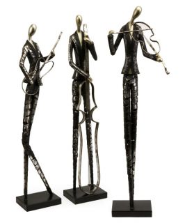 IMAX32.25H in. Jazz Club Musician Statues   Set of 3   Sculptures & Figurines