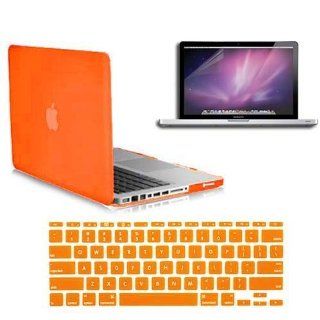 Ruban 3 in 1 Rubberized ORANGE Hard Case Cover and Keyboard Cover with LCD Screen Protector for Macbook Pro 13 inch 13" (A1278/with or without Thunderbolt) Electronics