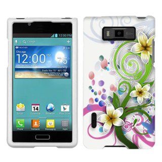 LG Venice Tropical Flower on White Cover Cell Phones & Accessories