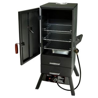 Landmann Smoky Mountain 34 in. Vertical LP Gas Smoker with Two External Drawers   BBQ Smokers