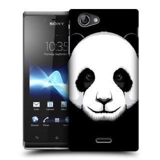 Head Case Designs Panda Big Face Illustrated Hard Back Case Cover For Sony Xperia J ST26i Cell Phones & Accessories