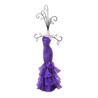 Elegant Rose Mannequin   Purple   7W x 17H in.   Womens Jewelry Boxes