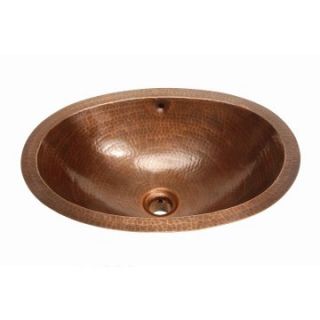 Belle Foret Large Oval Copper Vessel Sink   Bathroom Sinks