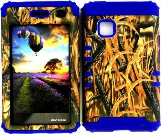 Cellphone Trendz (TM) Camo Straw Sheddar Grass on Turquoise skin 2 in 1 High Impact Hybrid Bumper Cover Case for Tracfone, Straighttalk, Net 10 LG 840G + Free Wristband Accessory   Cellphone Trendz (TM) Cell Phones & Accessories