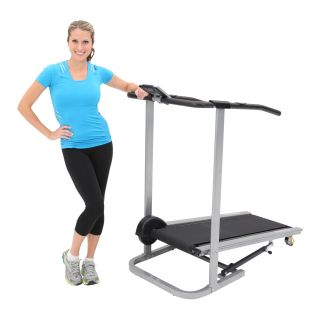 Exerpeutic 250 Manual Treadmill with Extended Safety Handles and Pulse   Treadmills