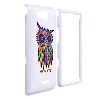 Hard Plastic Snap on Cover Fits LG VS840 Lucid 4G Feather Owl Texture Verizon Cell Phones & Accessories