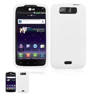 LG Connect 4G MS840 White Silicon Case Cell Phones & Accessories