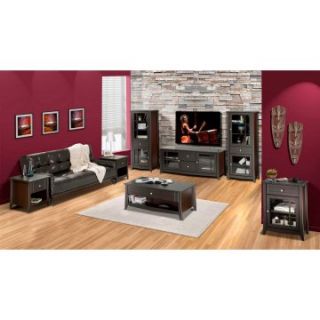 Elegance 58 in. TV Console with Curio Cabinet   Entertainment Centers