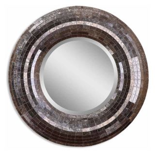 Seneca Antiqued Glass Curved Frame Wall Mirror   32 diam. in.   Wall Mirrors