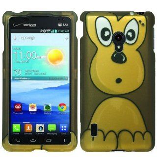 Hard Plastic Snap on Cover Fits LG VS840 Lucid 4G Cute Monkey Verizon Cell Phones & Accessories