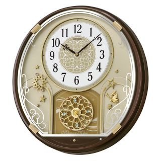 Seiko Starry Night Melodies in Motion Wall Clock   15.25 in. Wide   Wall Clocks