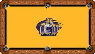 Louisiana State Fightin' Tigers (LSU) Billiard Table Felt NCAA College Athletics 9' Style C  Billiards Equipment  Sports & Outdoors