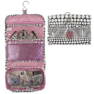 Macbeth Collection Grey and Pink St. Moritz PatternHanging Travel Bag Cosmetic Case Organizer Closet Hanging Jewelry Organizers Kitchen & Dining