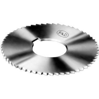 F&D Tool Company 15219 B842 Screw Slotting Saws, High Speed Steel, 2.75" Diameter, 0.028" Width of Face, 1" Hole Size, 21" Gauge, 56 Number of Teeth Milling Cutters