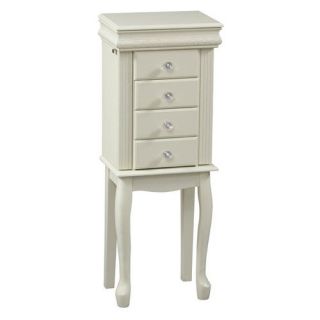 Pearl White Jewelry Armoire   Jewelry Armoires