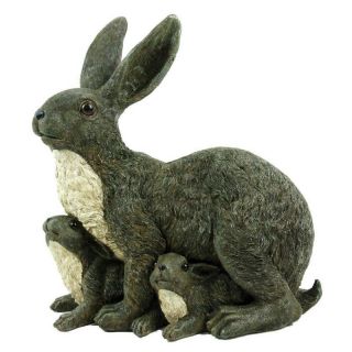 Michael Carr Mama Rabbit and Family Resin Statue   Garden Statues