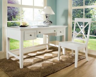 Steve Silver Oslo Writing Desk with Optional Chair   White   Desks
