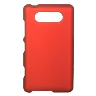 VMG For Nokia Lumia 820 Cell Phone Matte Faceplate Hard Case Cover   Red Cell Phones & Accessories