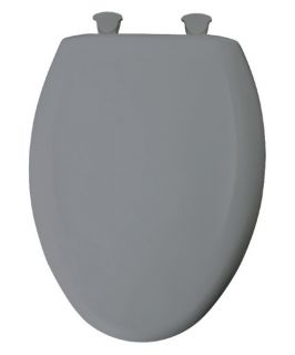 Bemis B1200SLOWT032 Elongated Closed Front Slow Close Lift Off Toilet Seat in Country Grey   Toilet Seats