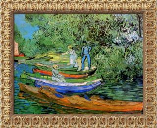 Bank of the Oise at Auvers, 1890 Canvas Wall Art by Vincent van Gogh   24W x 20H in.   Framed Wall Art
