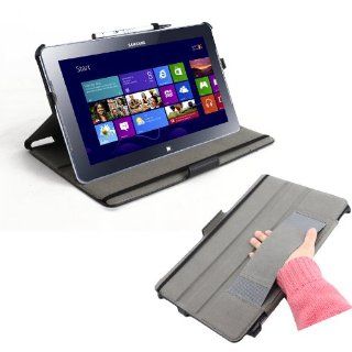 Hand Grip Premium Leather Case Cover with Auto Wake up Sleep Mode and Multi angle Smart Stand for Samsung ATIV 500T 500T1C XE500T1C 11.6" Tablet Computers & Accessories