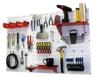 Wall Control Pegboard Standard Tool Storage Kit   White   Wall Storage