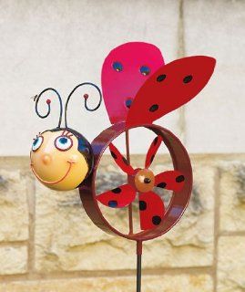 Windmill Ladybug Garden Stake Patio, Lawn & Garden