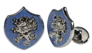 David Donahue Sterling Silver Griffin Blue Cufflinks Jewelry