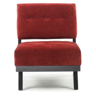 Armen Living Trace Armless Club Chair   Red   Accent Chairs