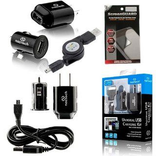 USB Charging 5 Piece Bundle Kit for Nokia Lumia 822  USB Car Charger, USB Travel Charger, USB Data Cable, Retractable USB Data Cable with 2 Pack Screen protector. Cell Phones & Accessories