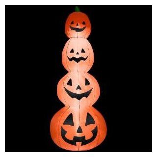 KNLSTORE 7 Ft. Tall Large Airblown Blow up Inflatable Air Blown Lighted Pumpkin Topiary Stack Decor Scary Creepy Jack O Lantern Halloween Outdoor Yard Decoration  Other Products  Patio, Lawn & Garden