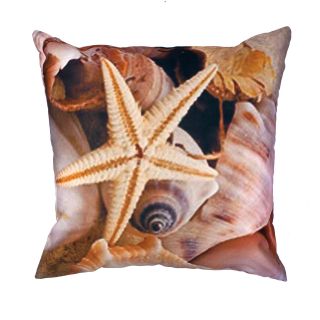 Divine Designs Starfish Outdoor Pillow   20L x 20W in.   Natural / Brown   Outdoor Pillows