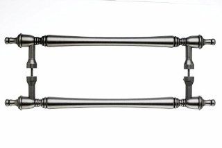 Top Knobs M823 12 pair Somerset Collection 12 Inch Center to Center Pewter Antique Finial Back to Back, Pewter Antique   Cabinet And Furniture Pulls