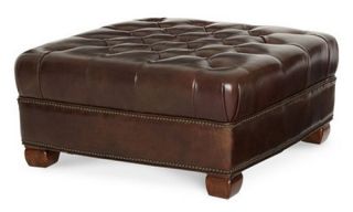 Aico Windsor Court Leather Cocktail Ottoman   Coffee Tables