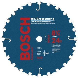 Bosch CB824 8 1/4 Inch 24 Tooth ATB Crosscutting and Ripping Saw Blade with 5/8 Inch Arbor   Circular Saw Blades  