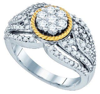 0.94CT DIAMOND FLOWER RING Jewelry