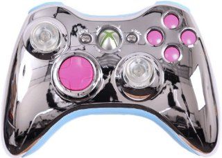 Chrome Custom Xbox 360 Controller with Unique Add ons Video Games