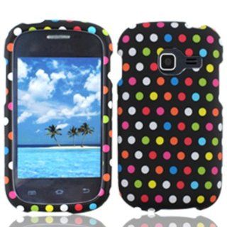 Bundle Accessory for Straight Talk Net 10 Samsung Galaxy Centura S738C   Artisan Designer Protective Hard Case Snap On Cover + SportDroid Transparent/Clear Decal (Colorful Polka Dots) Cell Phones & Accessories